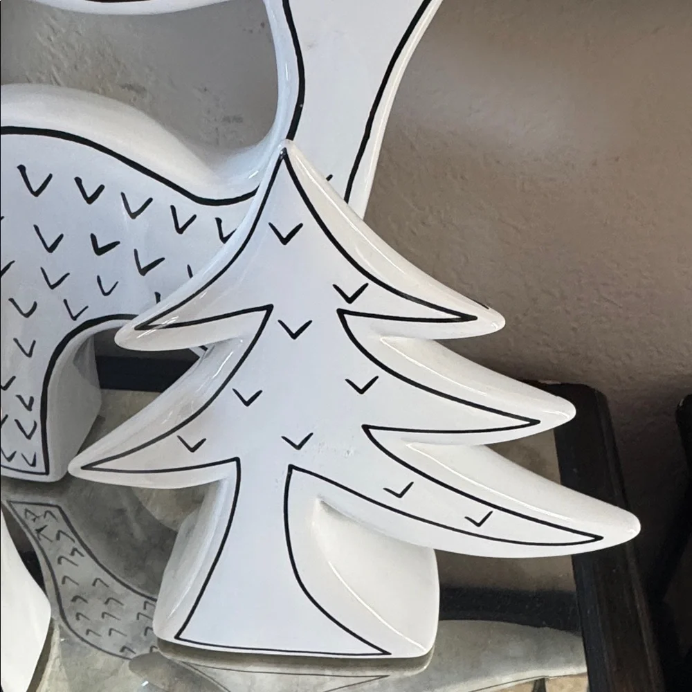 White Reindeer and Tree Christmas Decor Set - Picture 3 of 4